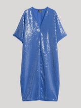Pailletten Kleid "Evelin" - Seablue
