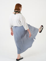Midi Flow Skirt- Vitchelli - Blaugrau
