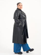 Loved-by-les-soeurs-shop-Trenchcoat-vigaccio-Leder-Schwarz-ID