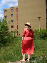 Mode-für-mollige-Berlin-Wrap-dress-Coralrot-IW