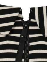 Gestreiftes Sweatshirt aus Baumwoll-Viskose-Mix - Schwarz/Off-White