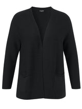 Offene Strickjacke aus Baumwolle - Schwarz