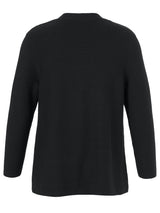 Offene Strickjacke aus Baumwolle - Schwarz