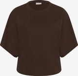 Lässig elegantes T-Shirt mit Kimono-Ärmel - Chocolate