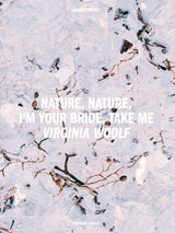 Tuch Seide mit Lettering - Eisgrau/Multi