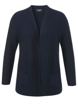 Offene Strickjacke aus Baumwolle - Dunkelblau