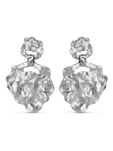 Ohrringe "Windy Large" mit gehämmerter Struktur - Silber