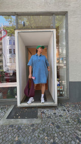 Denim cotton jeans dress - Mid Blue