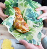 Bienenwachstuch - L - Jungle grün LITTLE bee FRESH