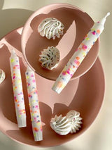 Lou-Loto-LA-BOUM-Kerze-weiss-mit-punkten