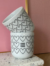 Lou Loto-Porzellanbecher-Herzen-II