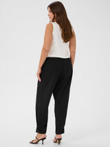 Elegante Hose mit Knopf-Detail- Schwarz