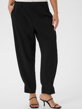 Elegante Hose mit Knopf-Detail- Schwarz