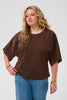 Lässig elegantes T-Shirt mit Kimono-Ärmel - Chocolate
