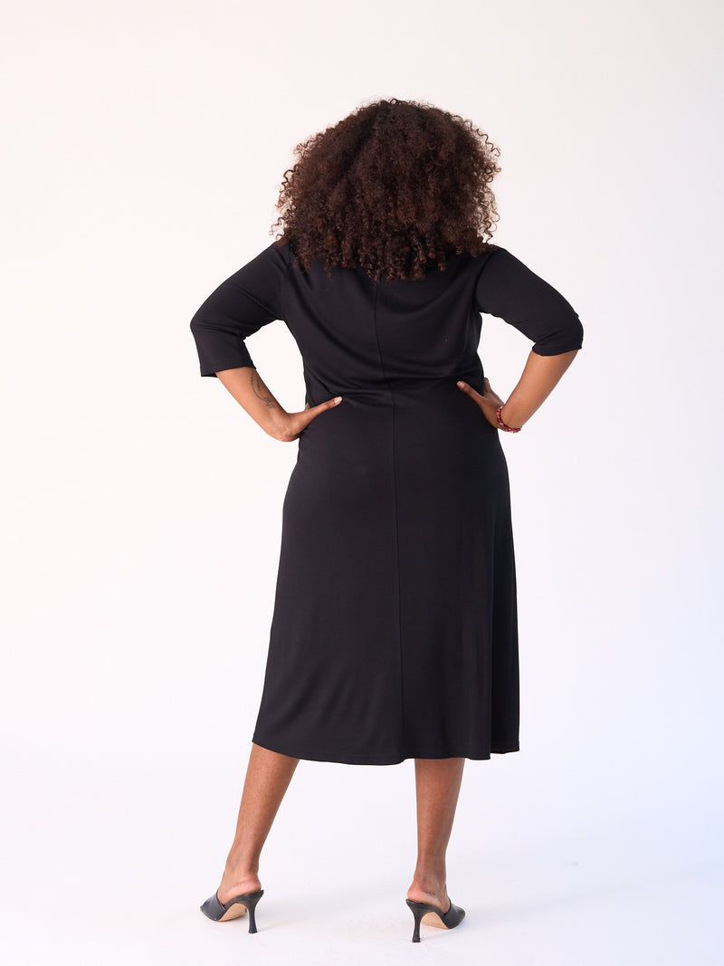 Drape Dress - Mirella - Black