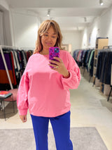 Sweater mit Statement-Ärmeln - Bubblegum Pink