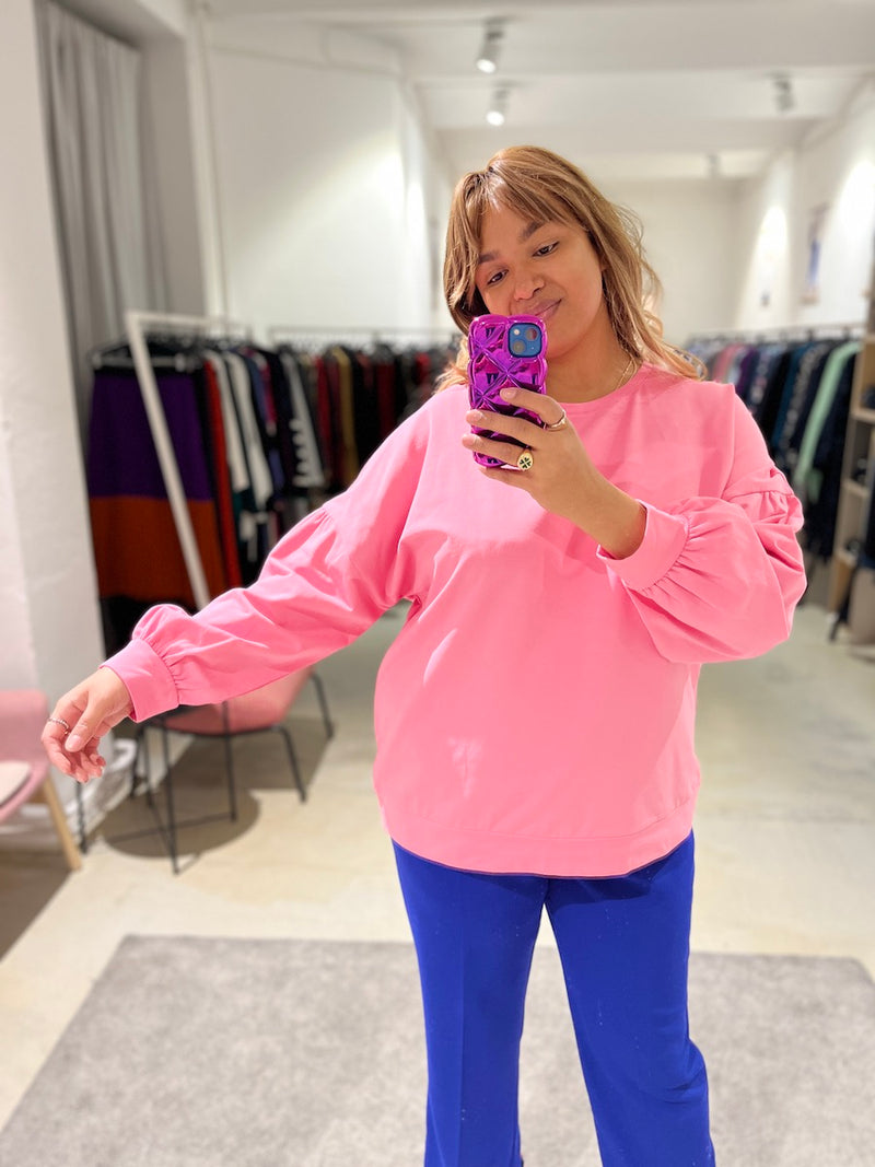 Sweater mit Statement-Ärmeln - Bubblegum Pink