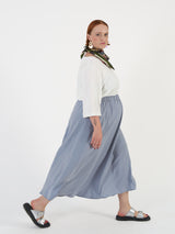 Midi Flow Skirt- Vitchelli - Blaugrau
