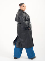 Loved-by-les-soeurs-shop-Trenchcoat-vigaccio-Leder-Schwarz-IB