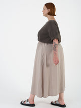 Midi Flow Skirt- Vitchelli - Beige