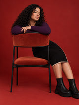 Mat-Plus-size-fashion-strickrock-kontraststreife-I
