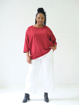 Stretch Perfect Pants Pleat Cropped - White