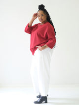 Plus-size-fashion-Les-soeurs-shop-Cropped-Perfect-Pants-white-IBI