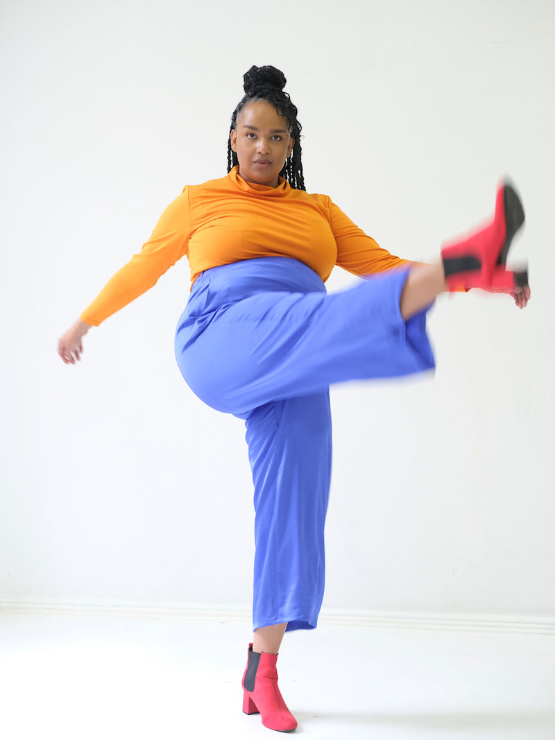Plus-size-fashion-Les-soeurs-shop-Fluid-Palazzo-Blau-I