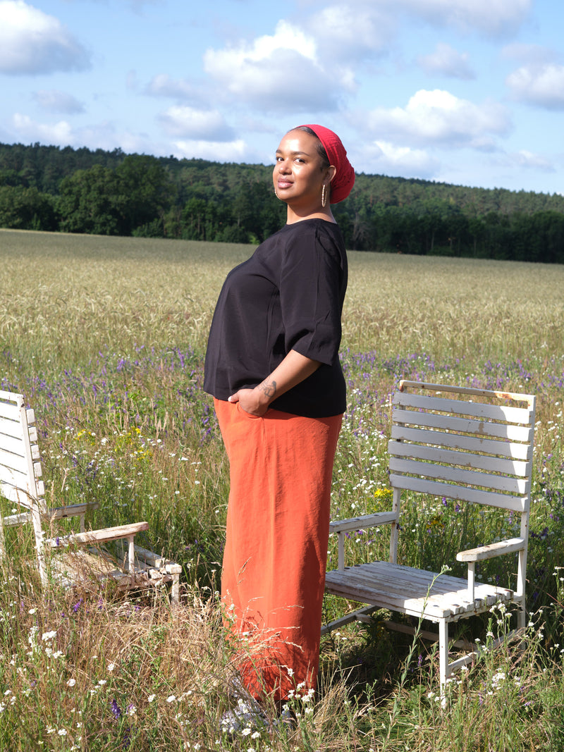 Plus-size-fashion-Palazzopantsvitchelli-orange-II