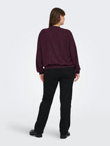 Leichte festliche Blousonjacke mit Glitzer Effekt - Bordeaux/Silber