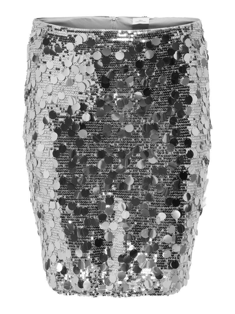 Miniskirt mit Pailletten - Silber