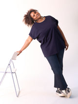 Highrise Slimfit Jeans "Billy“- Raw Dark Blue