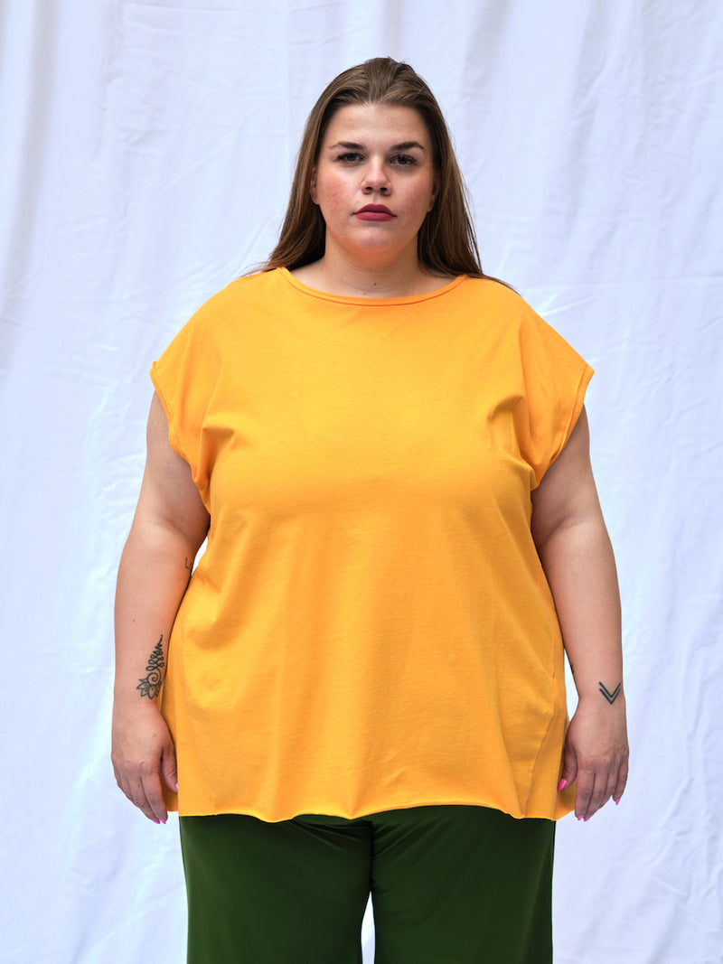 Plus-size-fashion-mat-Baumwollt-shirt-mango-I