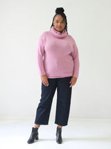 Plus-size-fashion-mat-Strickpullover-rose-II