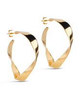 Twisted Hoops "Scarlet Large"  - Gold