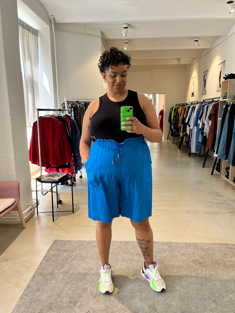 Paperbag Shorts - Turquoise