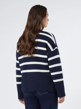 marina-rinaldi-persona-adorno-strickcardigan-gestreift-dunkelblau-weiss-IV
