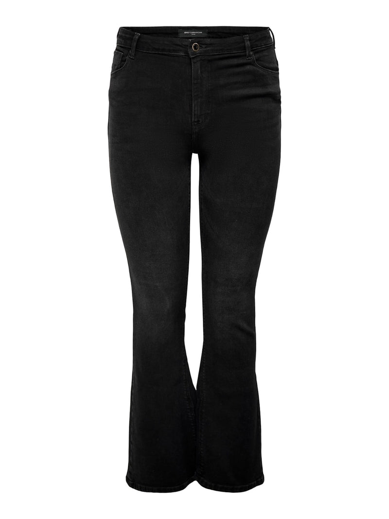 Flared High Waist Jeans "Sally" - Schwarz