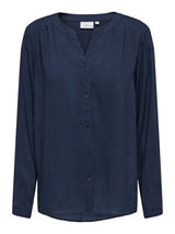 Shirt blouse made of viscose - dark blue