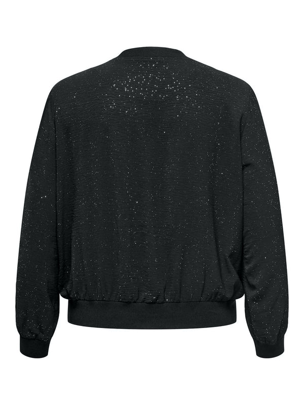 Festliche Blousonjacke mit Glitzer Effekt - Schwarz/Silber