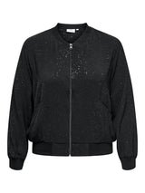 Festliche Blousonjacke mit Glitzer Effekt - Schwarz/Silber