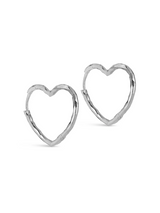 Herzcreolen "Organic Heart" Medium  - Silber