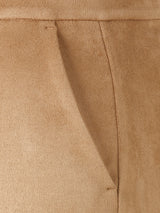 Elegante Hose in Wildleder-Optik - Camel