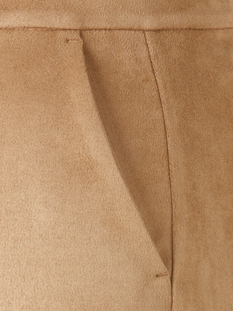 Elegante Hose in Wildleder-Optik - Camel