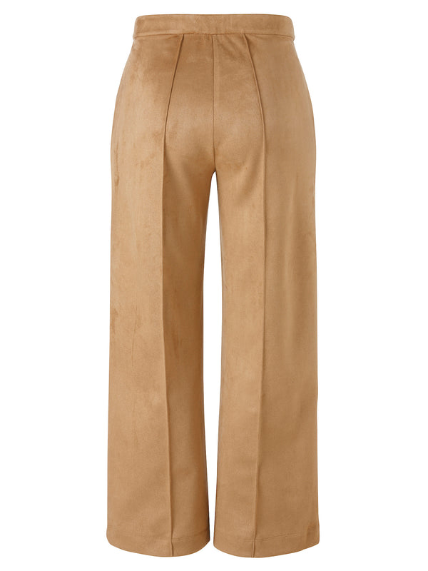 Elegante Hose in Wildleder-Optik - Camel
