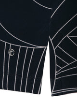 Elegantes Sweatshirt aus Scuba-Jersey - Dunkelblau/Weiß