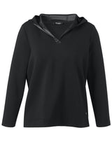 Sweatshirt aus Scuba-Jersey mit Kapuze - Schwarz