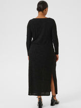 Bodycon-Dress mit Ausbrenner Muster - Schwarz