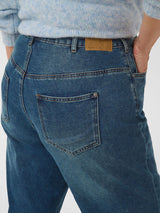 Cropped Barrel Jeans  - Denimblau