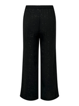 Elegante Glitzer-Hose mit weitem Bein - Schwarz